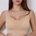thumbnail image 2 of SHENGYUAN Sports Bras for Women Large Bust Yoga Strappy Padded Medium Support Bra Workout Tops Khaki,XXL, 2 of 7