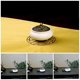 thumbnail image 4 of Cuenco de conos de quemador de incienso de cerámica con tapa de metal + rejilla para incienso de calabaza + algodón ignífugo. Uso para incienso en varilla/bobina/conos de salvia/incienso.(W, 4 of 5