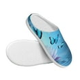 thumbnail image 3 of Haiem Butterflies Print Women's Fuzzy Memory Foam House Slipper Cozy Home Footwear Non-slip Winter Slippers-42/43, 3 of 7