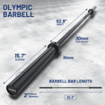 thumbnail image 5 of E.T.ENERGIC Olympic Barbell 7FT 40 LB for Weightlifting Power Lifting Weight Barbell 700 LB Capacity for Home Fitness, 5 of 10