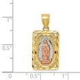 thumbnail image 3 of 14K Two-Tone Gold Charm Pendant Themed White Diamond-Cut 19 mm 12.1, 3 of 4