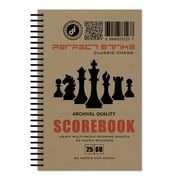 Perfect Strike Chess SCOREBOOK with Rules and Scoring Instructions. Heavy duty. Practice and Competition. (5.5" x 8.5") LS-25:60