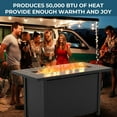 thumbnail image 3 of Propane Patio Heater, 5000 BTU Fire Pit Table, 45 inch Heater with Cover, Black, 3 of 5