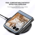 thumbnail image 4 of Allytechgroup Fiber Pattern Phone Case for Motorola Razr 60, Slim Fit Lightweight Shockproof Anti-Fall Anti-Scratch Non-Slip Luxury Folding Case for Motorola Razr 2025, Blue, 4 of 11