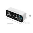 thumbnail image 4 of Wovilon Digital Alarm Clock with Bluetooth Speaker New Smart Mirror Bluetooth Speaker Subwoofer Portable Mini Stereo Mini Clock Home Alarm Clock Card, 4 of 6