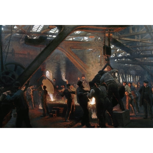 Kr Yer Steelworks 15 Npouring Steel Ingots At The Burmeister Wain Works At Copenhagen Denmark Oil On Canvas By Peder Walmart Com Walmart Com