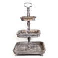 thumbnail image 2 of MDR Trading Inc. FP-FWP13006_Q01 Rustic Look Three Tiers With Metal Handle Tray, 2 of 5