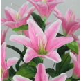 thumbnail image 2 of Un único ramo artificial de orquídeas serpiente de 10 cabezas y lirios - un accesorio de decoración for salón de boda, flor artificial, flor de seda., 2 of 2