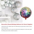 thumbnail image 4 of 10 Pack Birthday Balloons Gradient 4D Stereo House Balloon Room Decorations Kit 22 Inch Atmosphere Arrangement Photo Props Party Colorful, 4 of 7