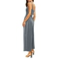 thumbnail image 5 of Jumpsuits for Women Casual Jumpers Summer Rompers Sleeveless Loose High Waist Wide Leg Overalls with Pockets 2024, 5 of 7