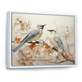 thumbnail image 2 of Designart "Minimalist Birds Of Paradise On Floral Limb" Birds Of Paradise Floater Framed Wall Art Living Room, 2 of 5