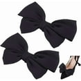 thumbnail image 6 of 2pcs Bowknot Shoe Clips Removable Shoe Clips Satin Bow Shoe Clips Elegant Shoes Buckles Detachable Ribbon Shoe Clip Black, 6 of 9