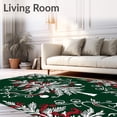 thumbnail image 2 of ODIKA 4'x6' Machine Washable Non-Slip Area Rug, Vintage Christmas Tree with Ornamental High Traffic Rug with Pad, Green, 626028, 2 of 8