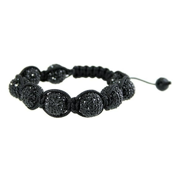 Black Shamballa 9 Black CZ 14mm Disco Balls