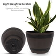 thumbnail image 6 of QCQHDU Plant Pots 7.6 Inch, whiskey Barrel Planters with Drainage Holes & Stoppers, Plastic Decoration Flower Pot Imitation Wine Barrel Design, for Outdoor Garden Planters, 6 of 6