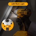 thumbnail image 4 of INGCO Atornillador de Impacto Inalámbrico 20V Brushless Motor sin Escobillas Incluye 2 Baterías (2Ah, un cargador, puntas y dados Uso Industrial UCIRLI2002, 4 of 5