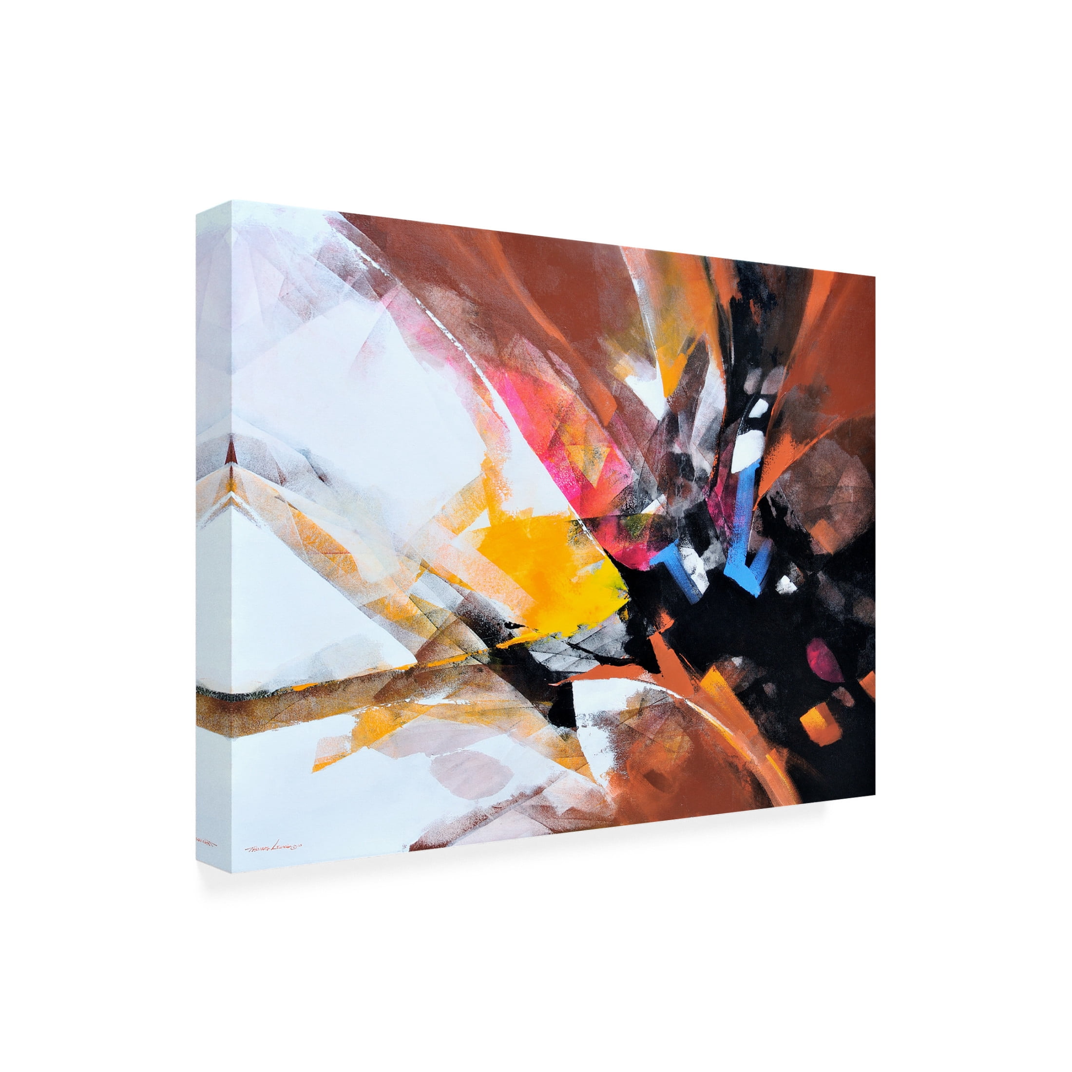 Canvas Wall Art - Thomas Leung 'Dancing Color 3' Wall Art for Living Room, Bedroom, or Office Décor by Trademark Fine Art - 19 x 14 Inches