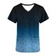 thumbnail image 5 of Vestido Corto para las Mujeres con Cuello en V Imprimir Manga Corta Bolsillo Enfermera Top, Poliéster Ligero para el Hogar Diario Y Desgaste Casual, 5 of 9