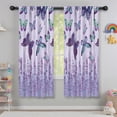 thumbnail image 5 of Blackout Kids Curtains,Purple Butterfly Flower Pattern Childrens Insulated Curtains Set Of 2,Bedroom Essentials,Toddler Room Decor 42"x63", 5 of 5