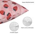 thumbnail image 3 of Yiaed Strawberries Print Pillow Covers Super Soft Decorative Square Throw Pillow Covers Case Cushion Covers for Sofa Couch Bedroom Car Decor（No pillow core）-16"x16", 3 of 7