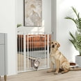thumbnail image 2 of PawHut Dog Gate, Walk Through Pet Gate w/ Small Door, 30"-41" W x 38" H, 2 of 10