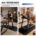 thumbnail image 2 of Heavy Duty Exercise Equipment Mat, 6mm Thick Non-Slip PVC Treadmill Mat for Home Gym, Shock Absorbing Floor Protector for Bike, Rowing Machine & Fitness Equipment, 59x28 inch, Black, 2 of 7