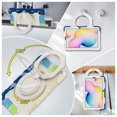 thumbnail image 4 of FJLBDE Case for Samsung Galaxy Tab S6 Lite 10.4 Inch 2024/2022/2020 with 360 Kickstand, Shoulder Strap Carrying Protective Cover, Multicolor Blue, 4 of 6