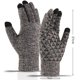 thumbnail image 3 of Guantes de punto a prueba de frío de invierno Agiferg, guantes de felpa gruesos y cálidos con dedos completos, 3 of 5