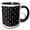 Black/White, variant on 3drose, Black and White Arrow Pattern, 11oz Two-tone Blue Mug