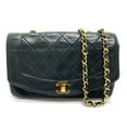 thumbnail image 1 of Pre-Owned CHANEL CC Coco Mark Diana 22 Single Chain Shoulder Bag in Lambskin, Black (Good), 1 of 13
