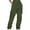 Green1, variant on yunLCZ Women's Straight Leg Pants High Wa Ladies' Solid Drawstring Elastic Waist Pocket Pants Slacks