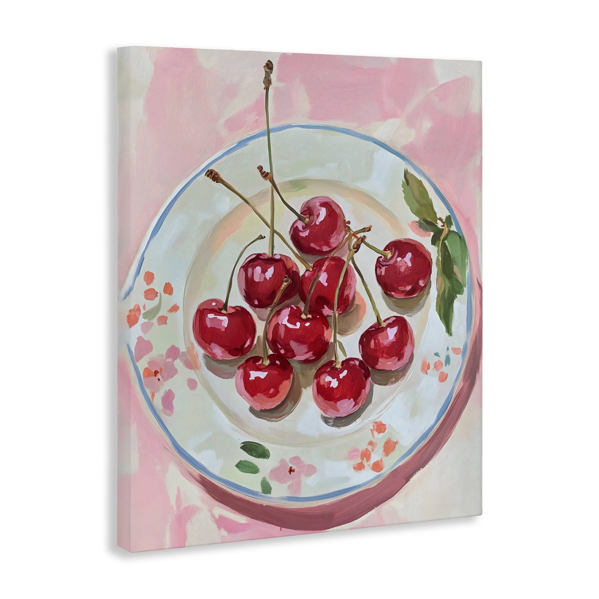 Stupell Industries Plate of Summer Cherries Canvas Wall Art, design by The Prints Vibe