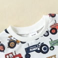 thumbnail image 4 of mgoYE Toddler Boy Clothes Baby Kids Dinosaur Truck Fall Winter Outfit Sweatshirt Jean Set 9 12 18 24 Months 3T 4T Boys Clothing, 4 of 9