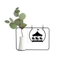 thumbnail image 1 of Carousel Amusement Park Black Outline Metal Picture Frame Cerac Vase Decor, 1 of 3