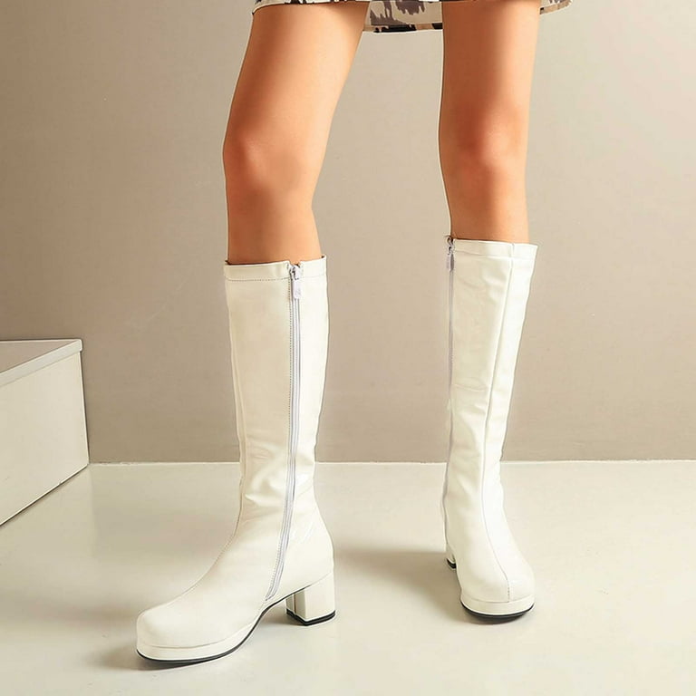 White top 80s boots