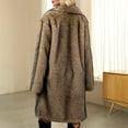 thumbnail image 6 of ZUKMRJPC Women's Faux Fur Jackets Fashion Solid Color Open Front Long Outerwear Fall Winter Warm Thick Fluffy Fleece Cardigan Overcoat, 6 of 8