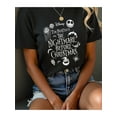 thumbnail image 1 of Halloween T-Shirt - The Nightmare Before Christmas Women's T-Shirt - Short Sleeve Round Neck Tee with Jack Skellington & Sally Graphic, Tropical Print Casual Summer Top, Machine Washable Gift for, 1 of 5