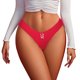 thumbnail image 1 of Gibobby Lencería sexy para mujer Día de San Valentín Calzoncillos Patchwork Color Ropa interior Bragas Bikini Sólido Calzoncillos para mujer Bragas Regalo para mujer 1 pi(Rojo, XL), 1 of 5