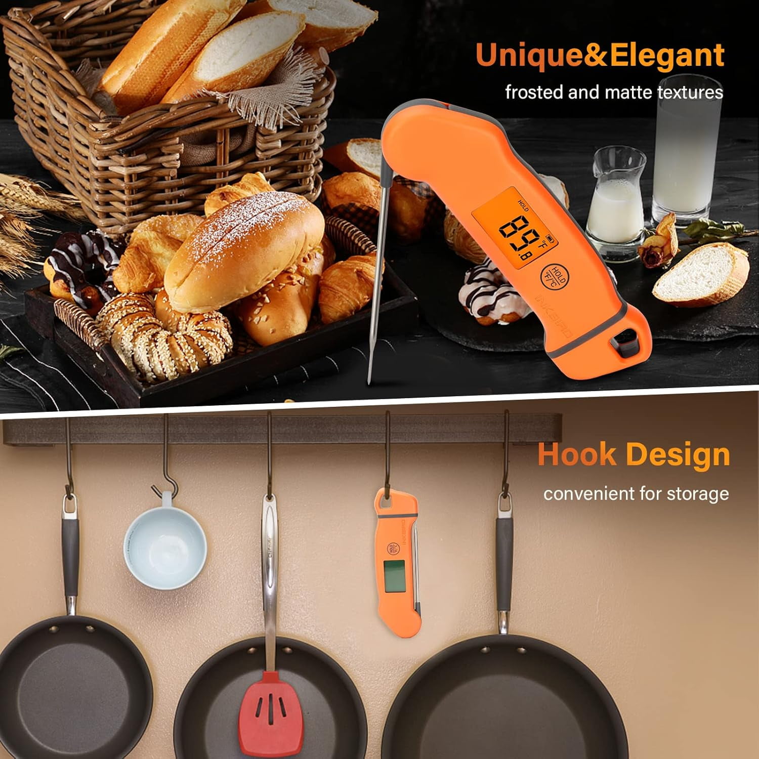 Inkbird Wi-Fi Bluetooth BBQ Temperature Controller Grill Thermometer and Instant Read Thermometer IHT-1P