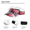 thumbnail image 3 of Sikiie Heart Plaid Sun Visor Hat Adjustable Velcro Golf Visor Sports Sunscreen Visor Hat for Outdoor Activities, 3 of 7