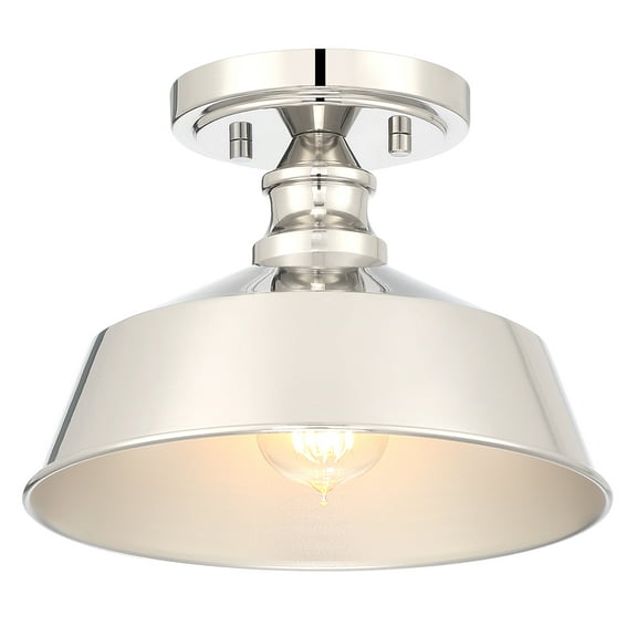 Trade Winds Grady 1-Light Ceiling Light in Polished Nickel