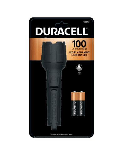 100 Lumen RUBBER Flashlight 2 AA