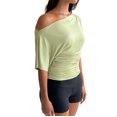 thumbnail image 3 of Womens Summer Off the Shoulder Tops Going Out T Shirts Crop Tank Top Fashion Clothes Spring Outfits 2025 Green L, 3 of 9