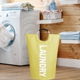 thumbnail image 4 of de Lavandería Grande de Tela Oxford Tela de Almacenamiento Plegable con Bolsa de 115 L Cesto de Lavandería Papelera de Lavandería para Arma amarillo Soledad Cesto de la ropa, 4 of 8