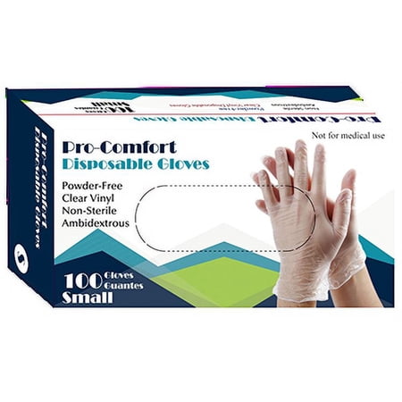 Pro Comfort Disposable Vinyl Gloves SMALL