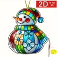 thumbnail image 6 of Yokan Acrylic Snowman Christmas Ornament, Flat Hanging Holiday Decor for Windows & Glass Doors, Transparent Snowman with Suction Cup, Indoor & Outdoor Christmas Decoration, Winter Home Accent, 6 of 6