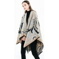 thumbnail image 3 of CoCopeaunt Women Patterned Shawl Wrapes Open Front Poncho Sweater Cardigan Blanket Warm Soft Scarf, 3 of 6