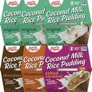 Sun Tropics Coconut Milk Rice Pudding Variety Pack, Original 4.23 oz Cups (6 cups), Chocolate 4.23 oz Cups (2 cups), Cinnamon 4.23 oz Cups (2 cups), Salted Caramel 4.23 oz Cups (2 cups)