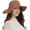 Coffee, variant on Women's   Foldable Wide Brim Retro Fedora Floppy Felt Bowler Hat