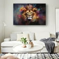thumbnail image 5 of Lion Poster A Head of A Lion with A Crown Is Canvas Prints for Bedroom Decor Hanging Wall Painting Set Home Decoration Modern Pictures for Bathroom, 5 of 6